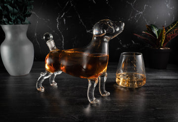 Dog Whiskey And Wine Decanter Premium Barware Gift Elegant Drinkware Collection