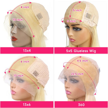 613 Honey Blonde 13x4 Lace Front Human Hair Wigs For Black Women Pre Plucked 13x6 360 Frontal Remy Brazilian Straight Wig 46inch