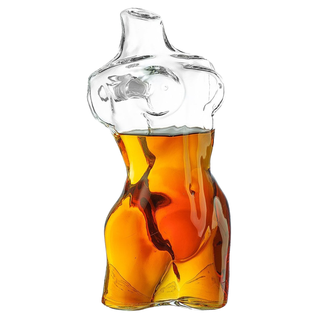 Lady Body Sculpture Whiskey & Wine Decanter Elegant Glass-0