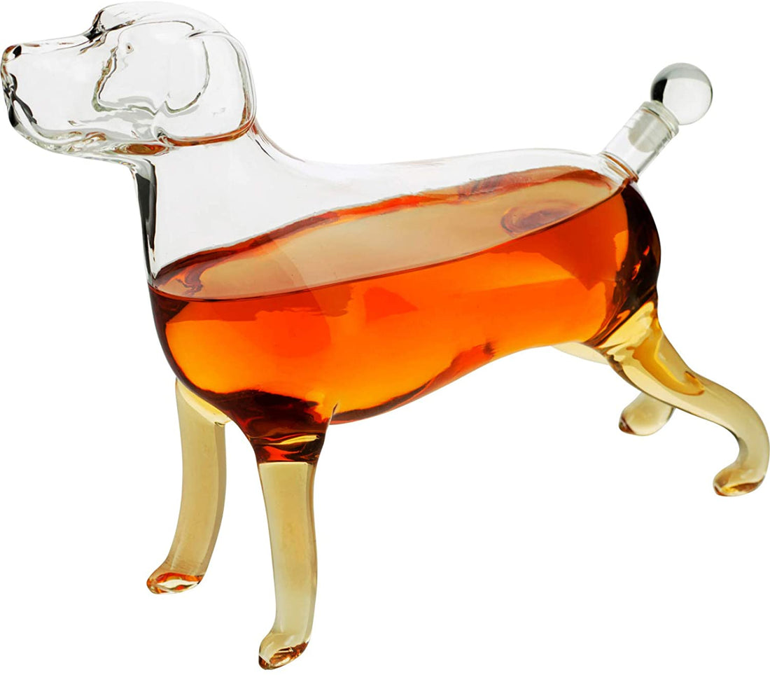 Dog Whiskey And Wine Decanter Premium Barware Gift Elegant Drinkware Collection