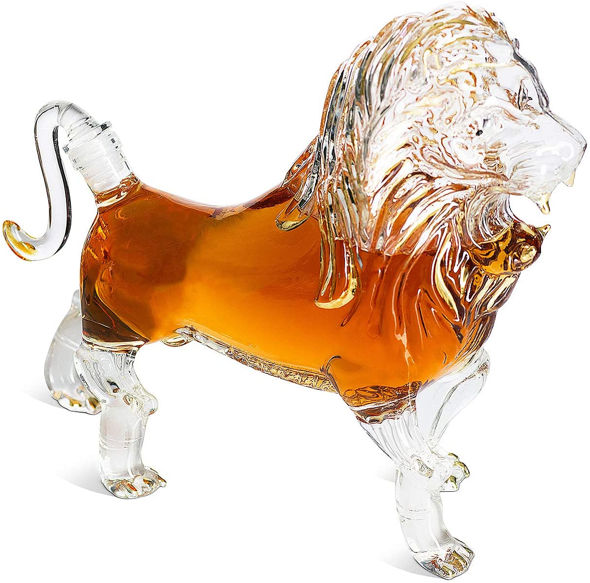 Lion Animal Whiskey and Wine Decanter- 500ml-3