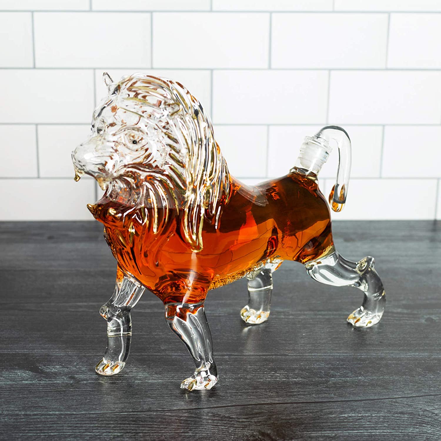 Lion Animal Whiskey and Wine Decanter- 500ml-1